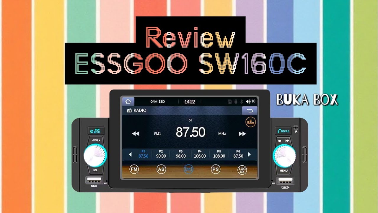 Review ESSGOO Headunit Single Din SW160C | Buka Box