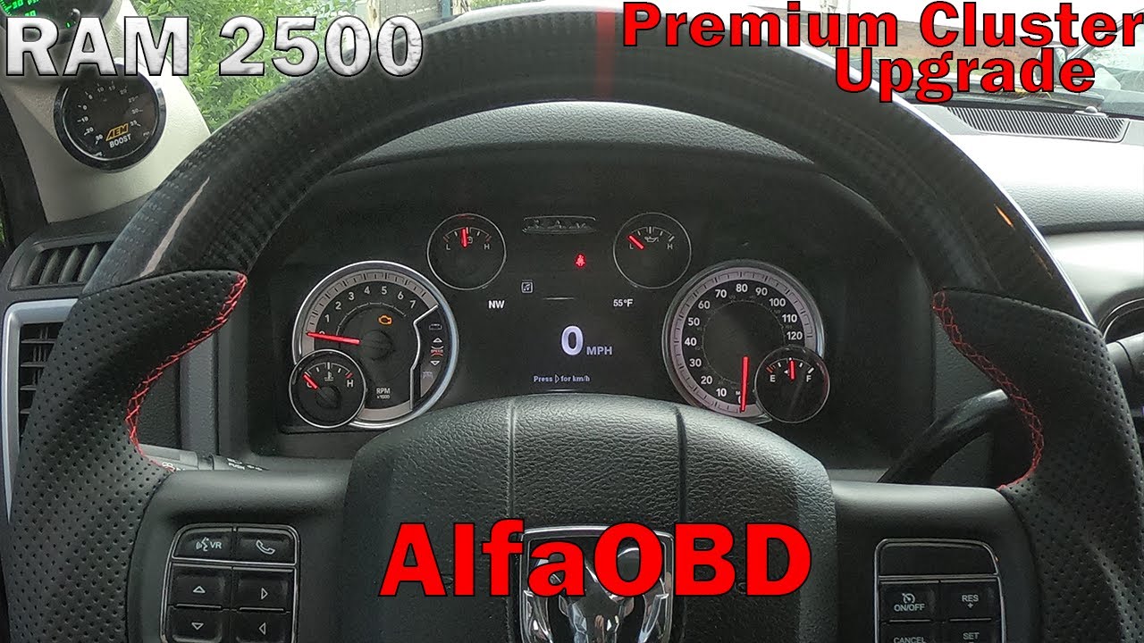2013-2018 Ram 1500 (2500) 3500 7 Inch Evic Premium Cluster Upgrade With @AlfaOBD