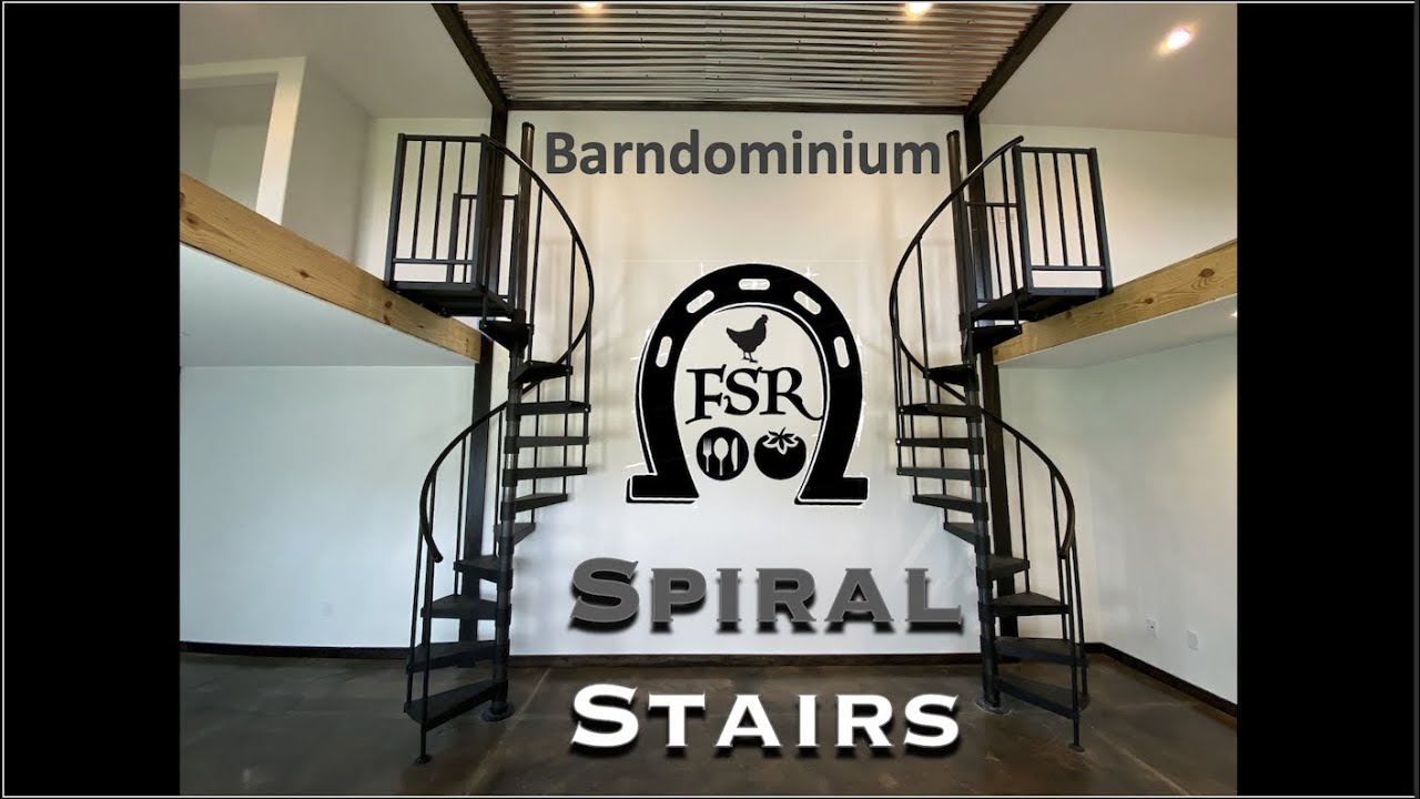 Установка винтовой лестницы своими руками в нашем BARNDOMINIUM