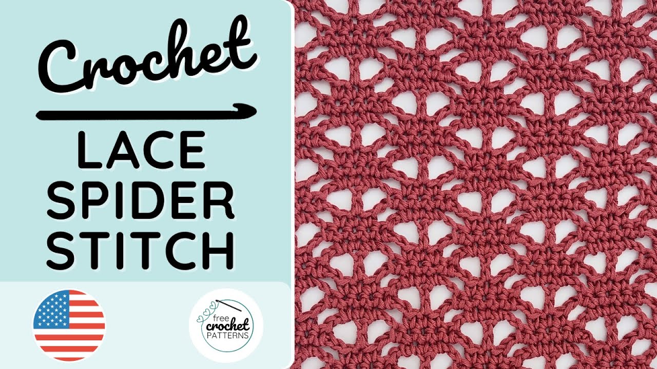 How to Crochet the Lace Spider Stitch - Tutorial incl Chart - #crochetstitch #crochetutorial