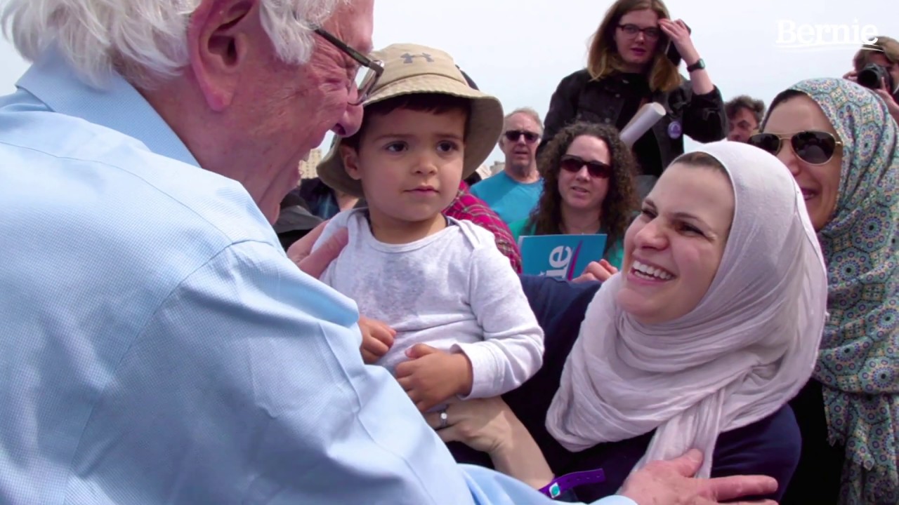 Love Will Conquer Hate: Bernie Visits Islamic Center in California
