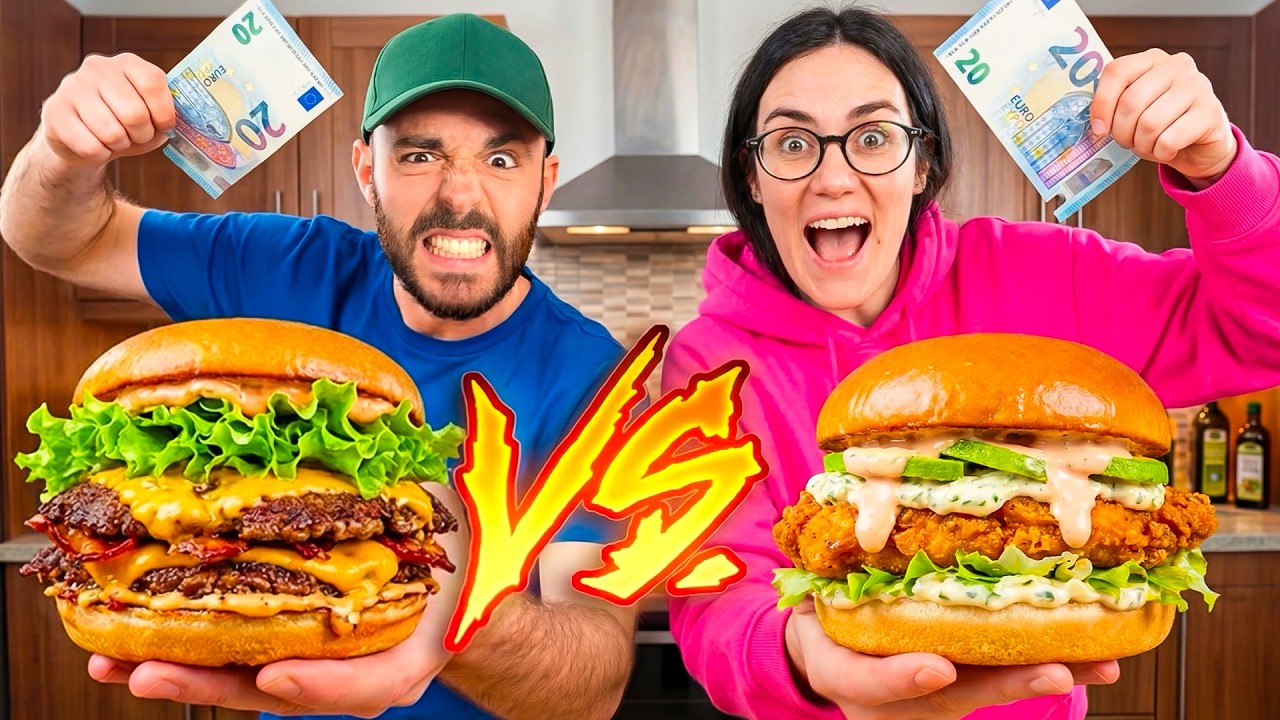 20€ A TESTA: chi cucina il PANINO MIGLIORE?! vs MIA MOGLIE !!