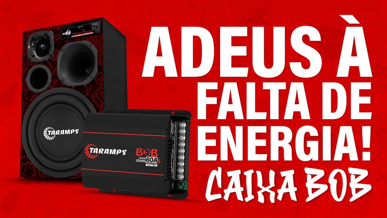 Caixa Bob com Fonte Carregador Taramps BOB 60A - 1200 Watts - 60 Amperes