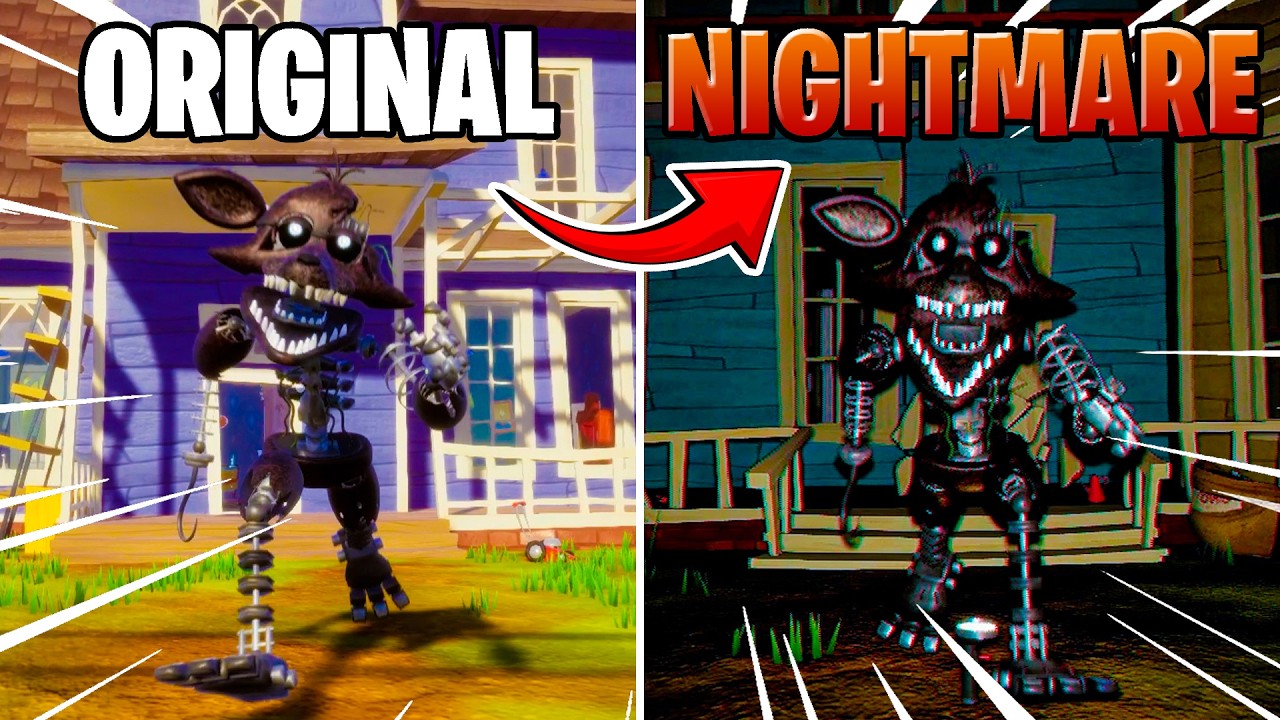 NIGHTMARE MODE! | FNAF IGNITED FOXY in Hello Neighbor!