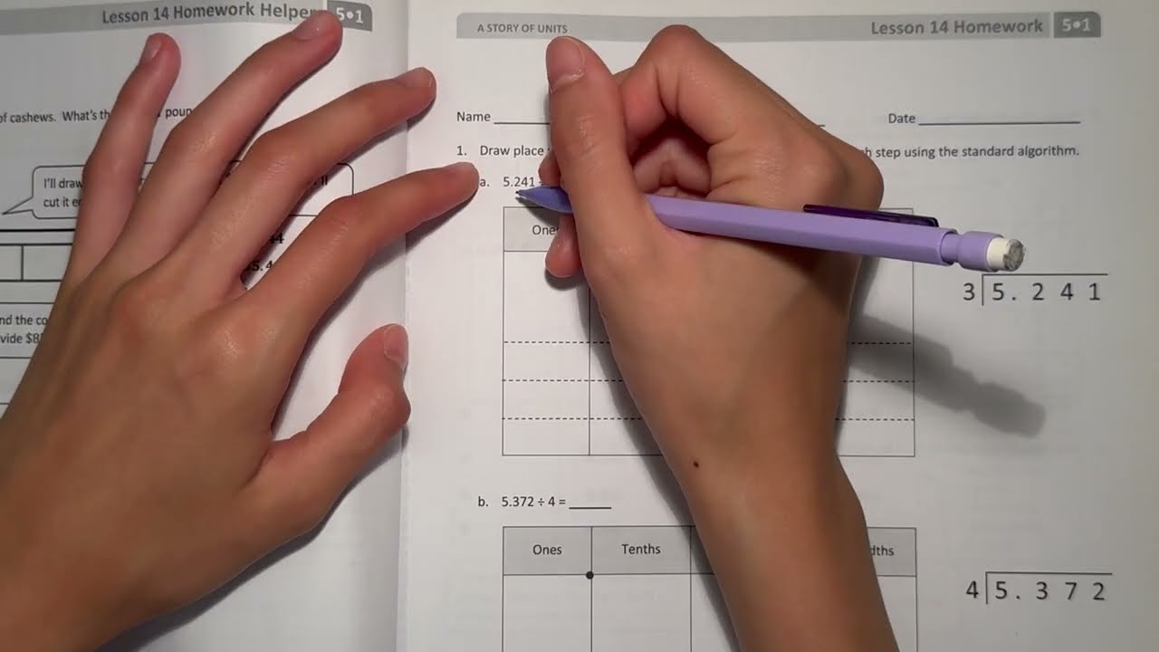 Eureka Math Grade 5 Module 1 Lesson 14 Homework | #answers  #mathwithaubrey