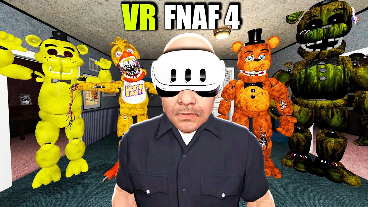 VR АНИМАТРОНИКИ ПУГАЮТ ОХРАННИКА В ДОМЕ FNAF 4 COOP Garry's Mod