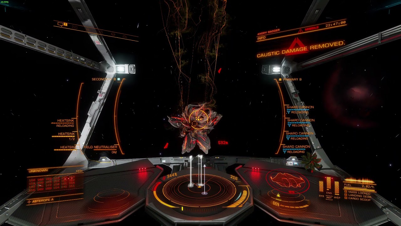 Elite Dangerous - Thargoid Basilisk 3m17s Speedrun Kill