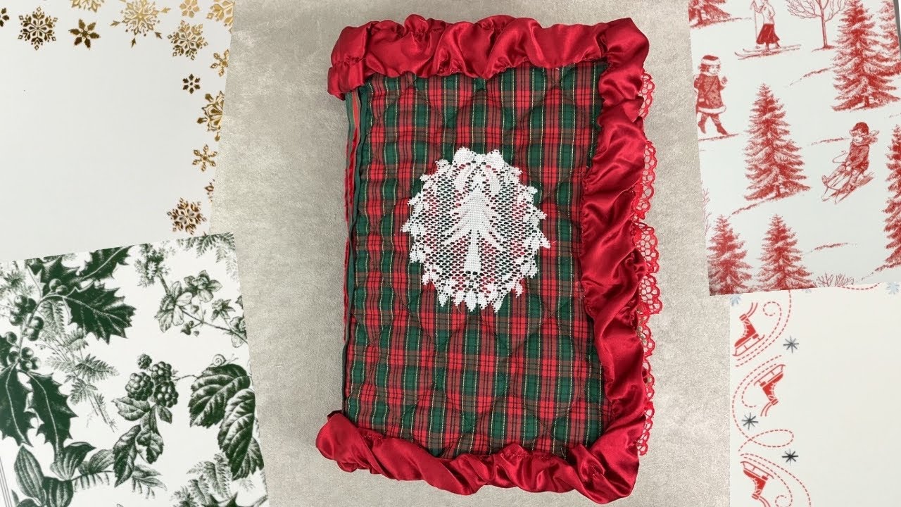 Handmade Christmas Junk Journal Flip Through | Vintage Fabrics, Ephemera & Cozy Holiday Inspiration