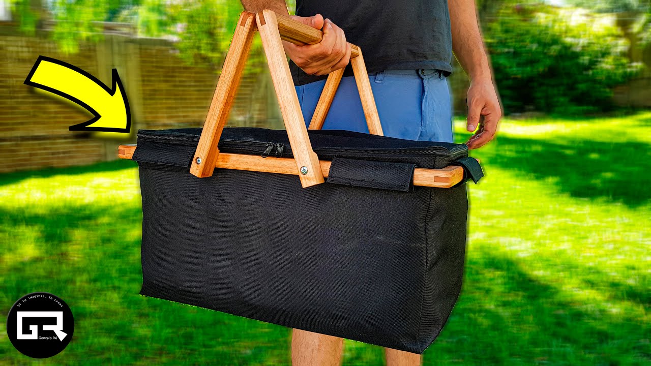 CANASTA para PicNic [MADERA y TELA] | PICNIC BASKET Makeover