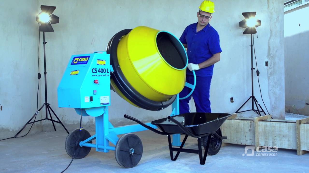 Como fazer concreto (ou argamassa) utilizando betoneiras - Casa do Construtor