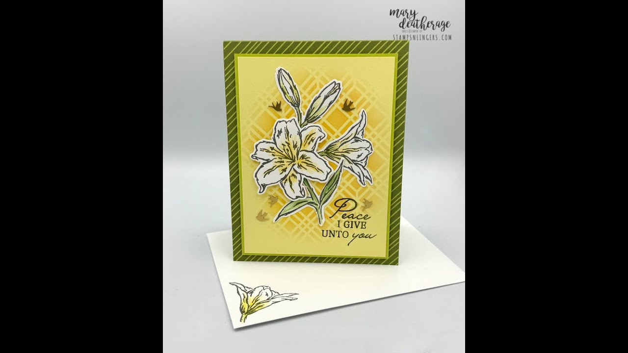Stampin Up//Easter Lilies//Flowering Zinnias DSP//Easter Card//Online Exclusive//Jan-Apr 2024 Mini