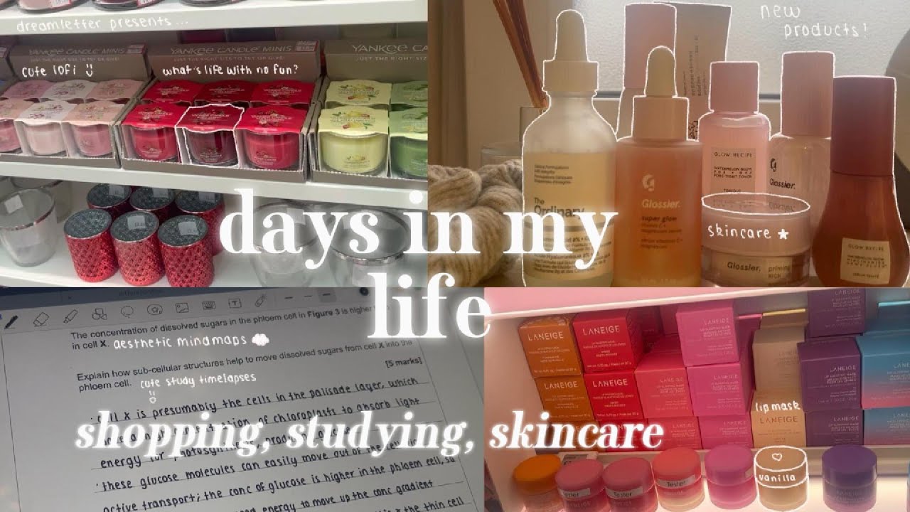 days in my life 🍱 ☕️ | mindmaps, skincare routines, shopping 🔭