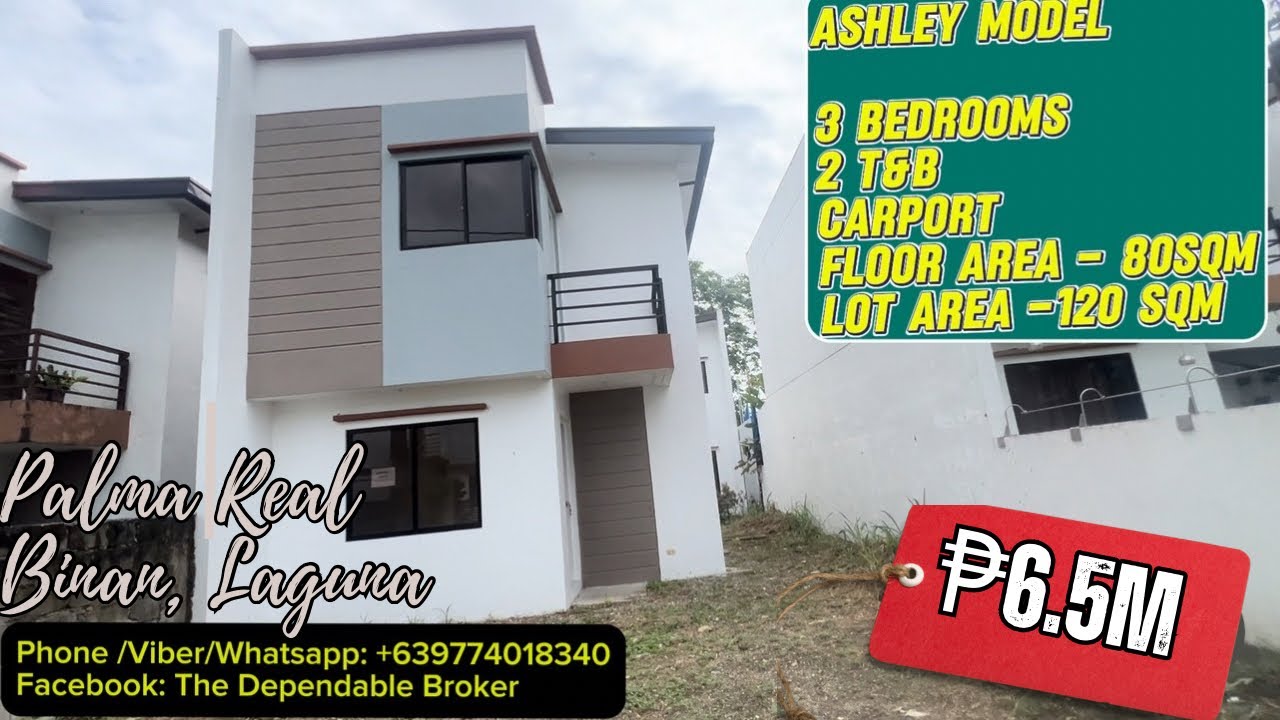 ASHLEY MODEL in PALMA REAL RESIDENTIAL ESTATE | Biñan, Laguna | 3br, 2t&b, carport | RFO/PreSelling