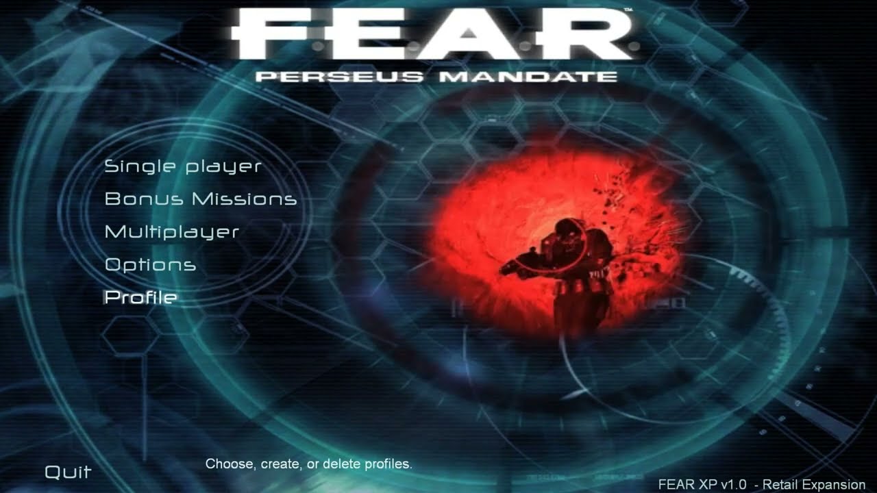 F.E.A.R. Perseus Mandate 2007 - 45 minutes of Menu Ambience - ASMR