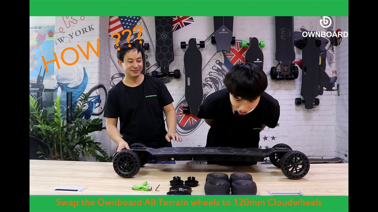 Eboard wheels replacement- How to change your All-terrain wheels to Cloud wheels (OWNBOARD)