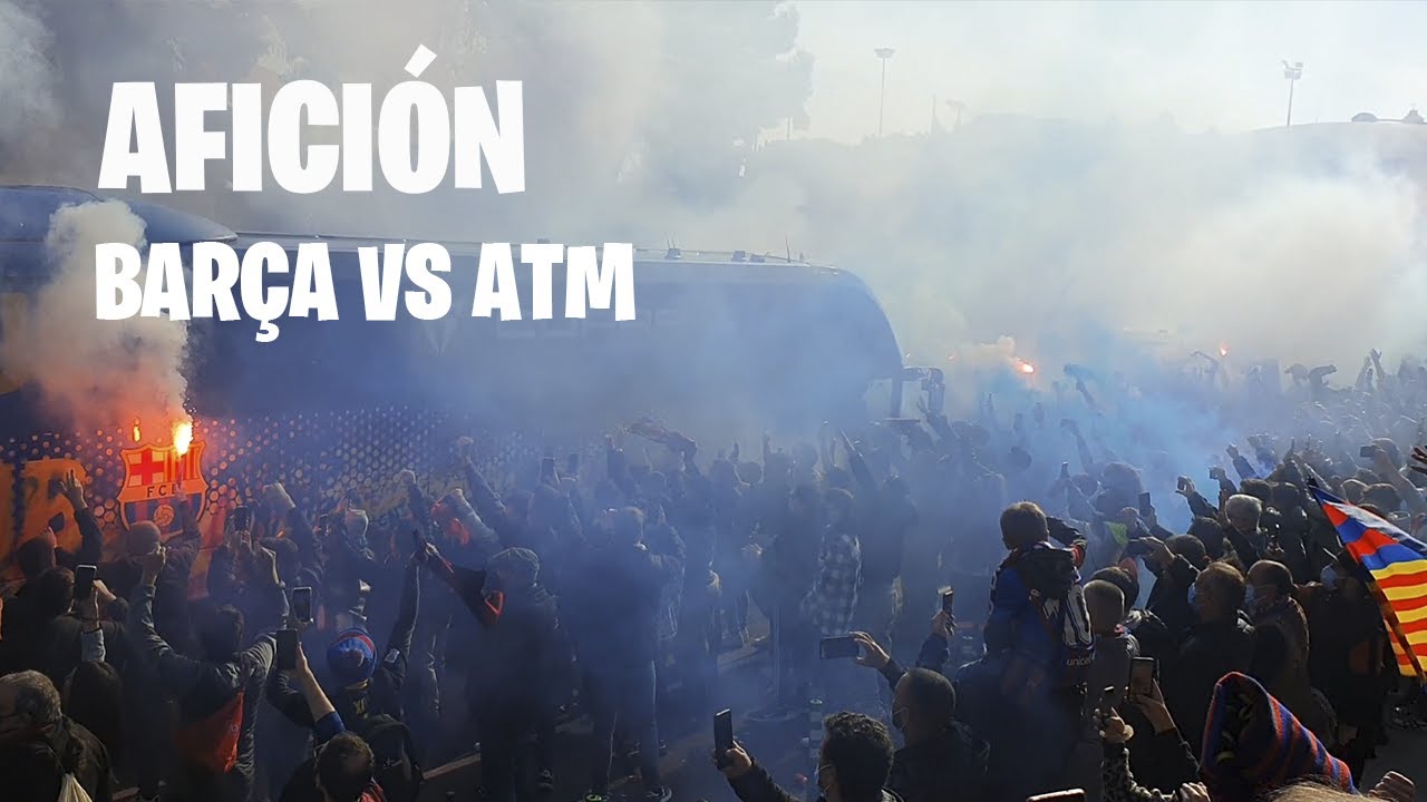 RECIBIMIENTO AUTOBÚS BARÇA VS ATLETICO DE MADRID