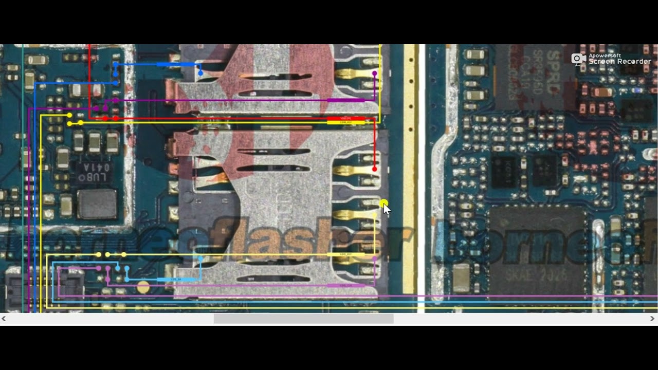 schematic diagram of Itel vision 1 of sim card