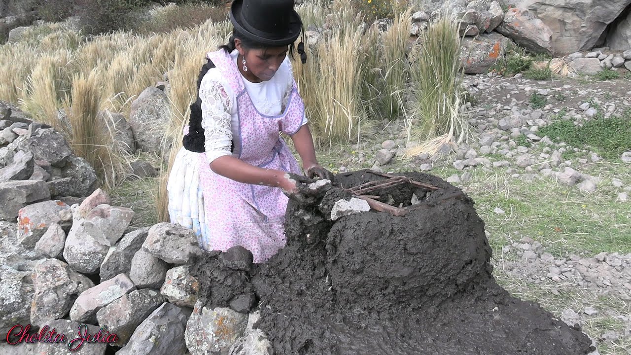 HACIENDO MI FOGÓN DE BARRO CON SU MESA EN EL CAMPO - CHOLITA JULIA