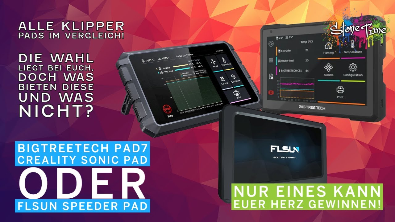 Bigtreetech Pad7, Creality Sonic Pad oder FLSUN Speeder Pad?