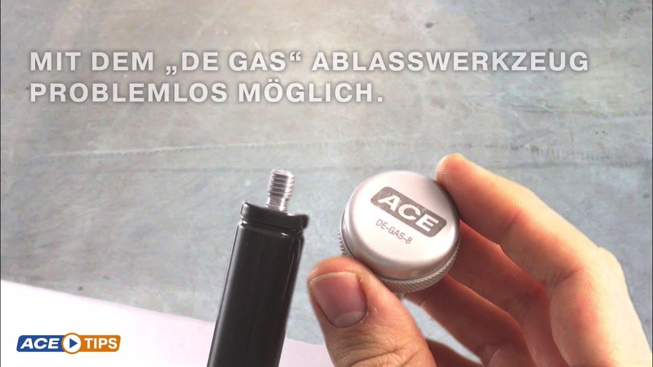 ACETips | Druckanpassung in Gasfedern mit ACE “DE GAS”