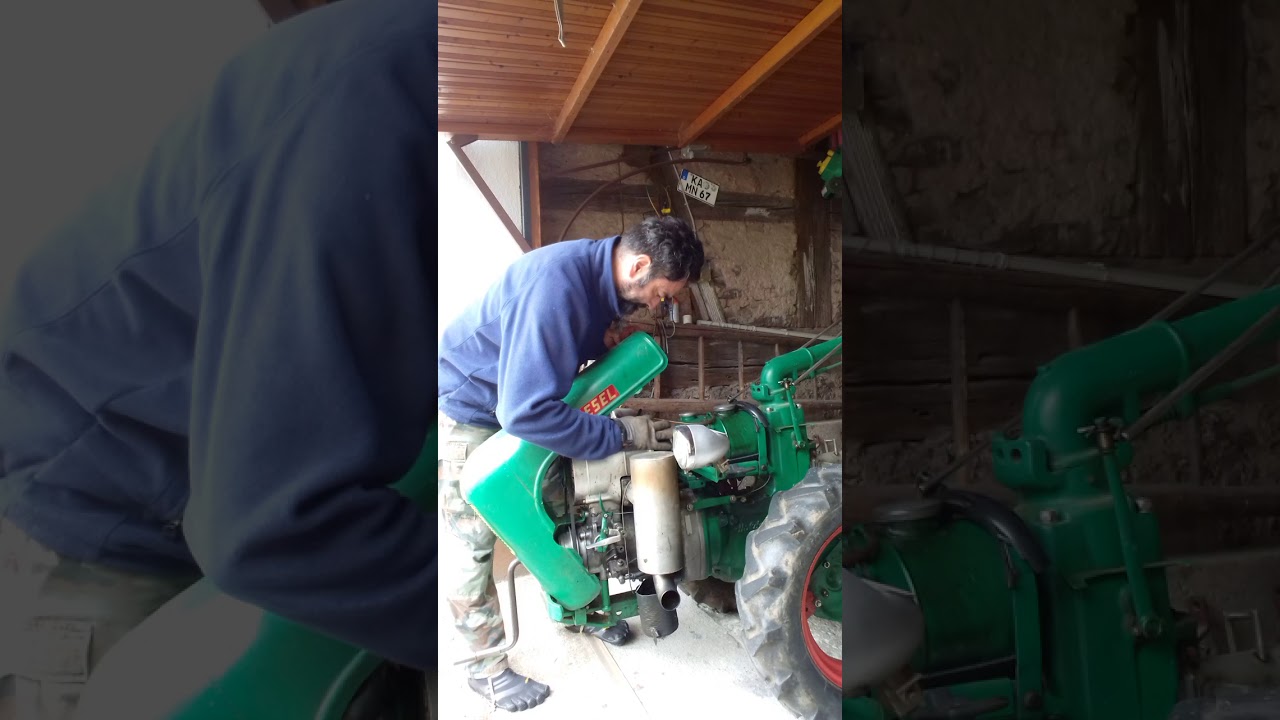 Starting the Holder E8D 2 Takt Diesel