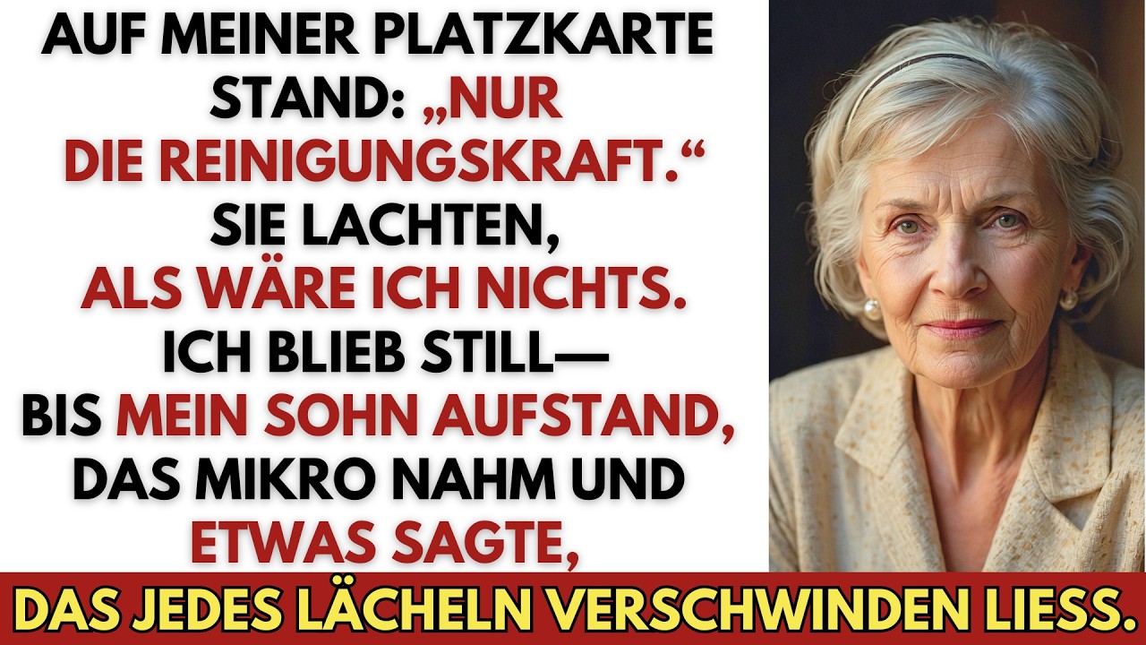 Ich war auf der Luxushochzeit meines Sohnes—meine Platzkarte verspottete mich…