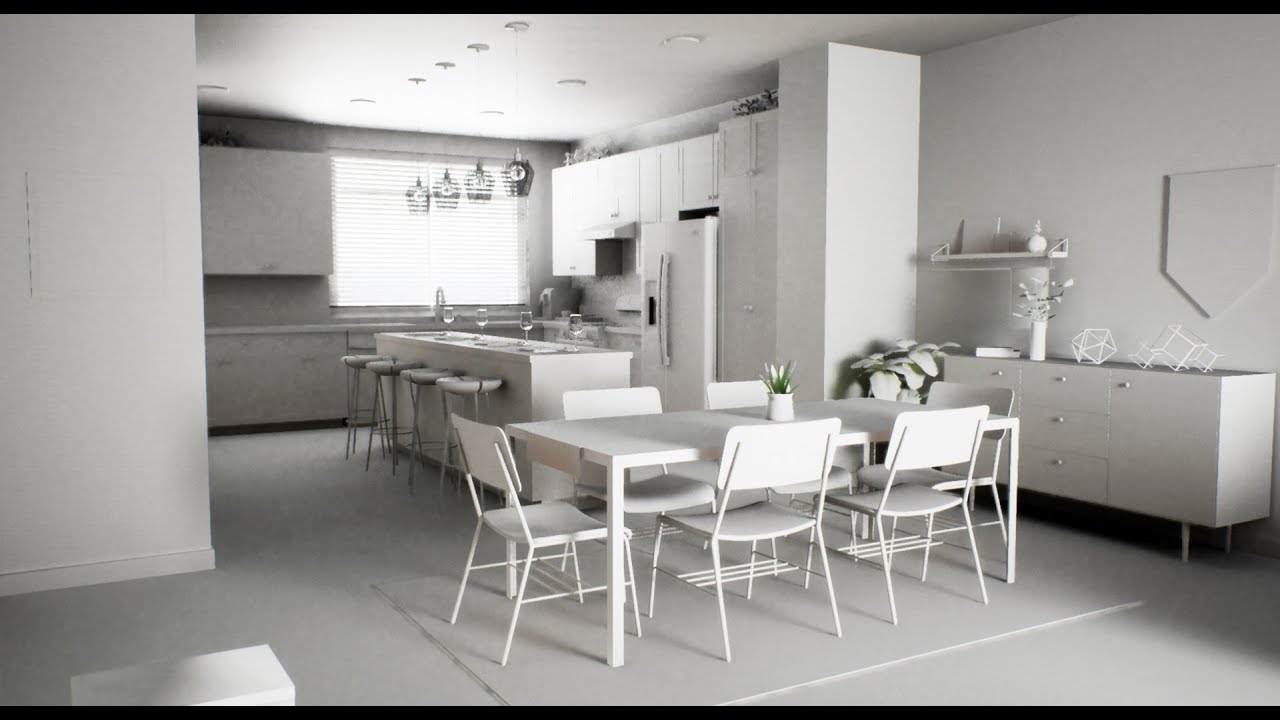 UE4 Raytrace Archviz Interior Tutorial | Realtime GI, Reflection, Shadow | no bake | RTX 2080 ti
