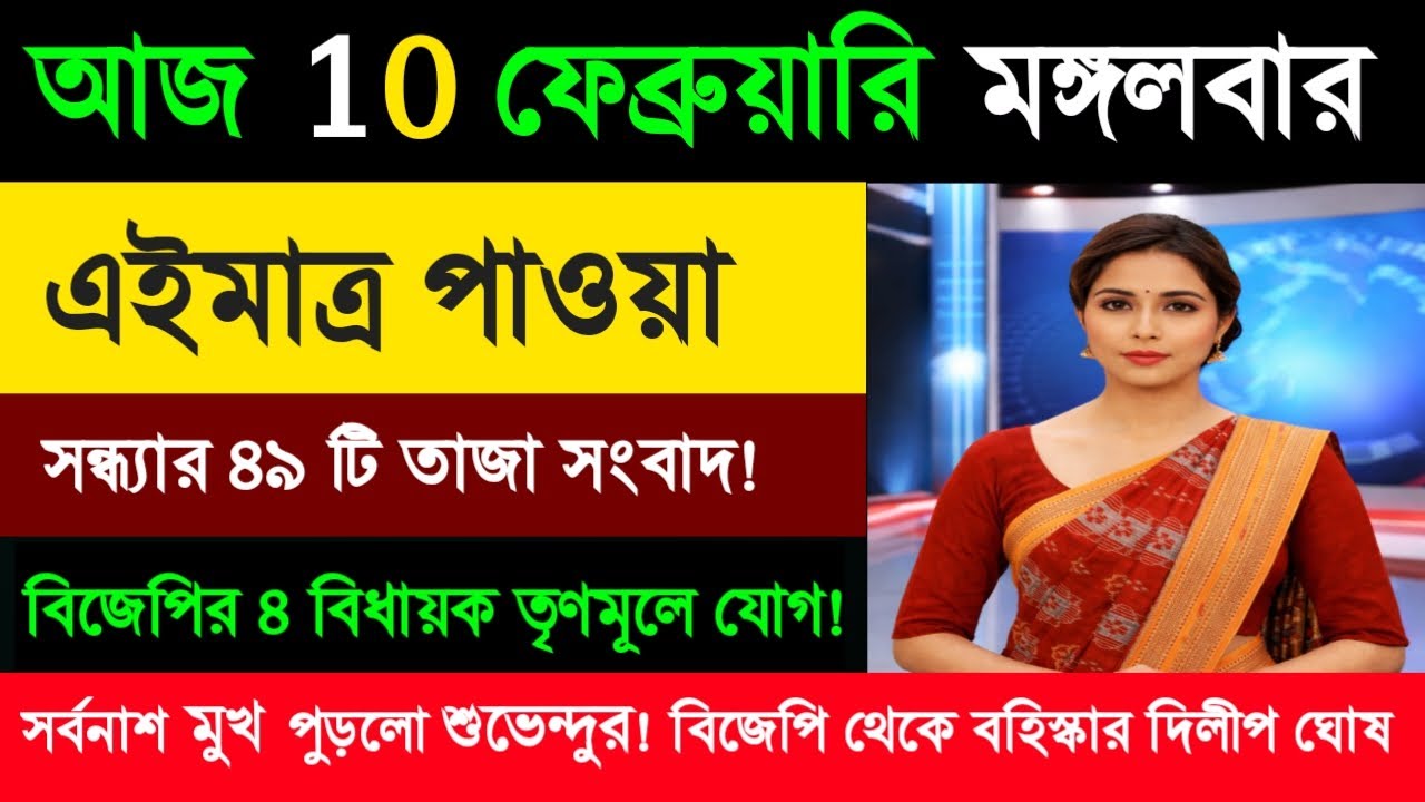 09 February 2026 Akashvani Live news | আকাশবাণী কলকাতা স্থানীয় সংবাদ। আকাশবাণী বাংলা সংবাদ