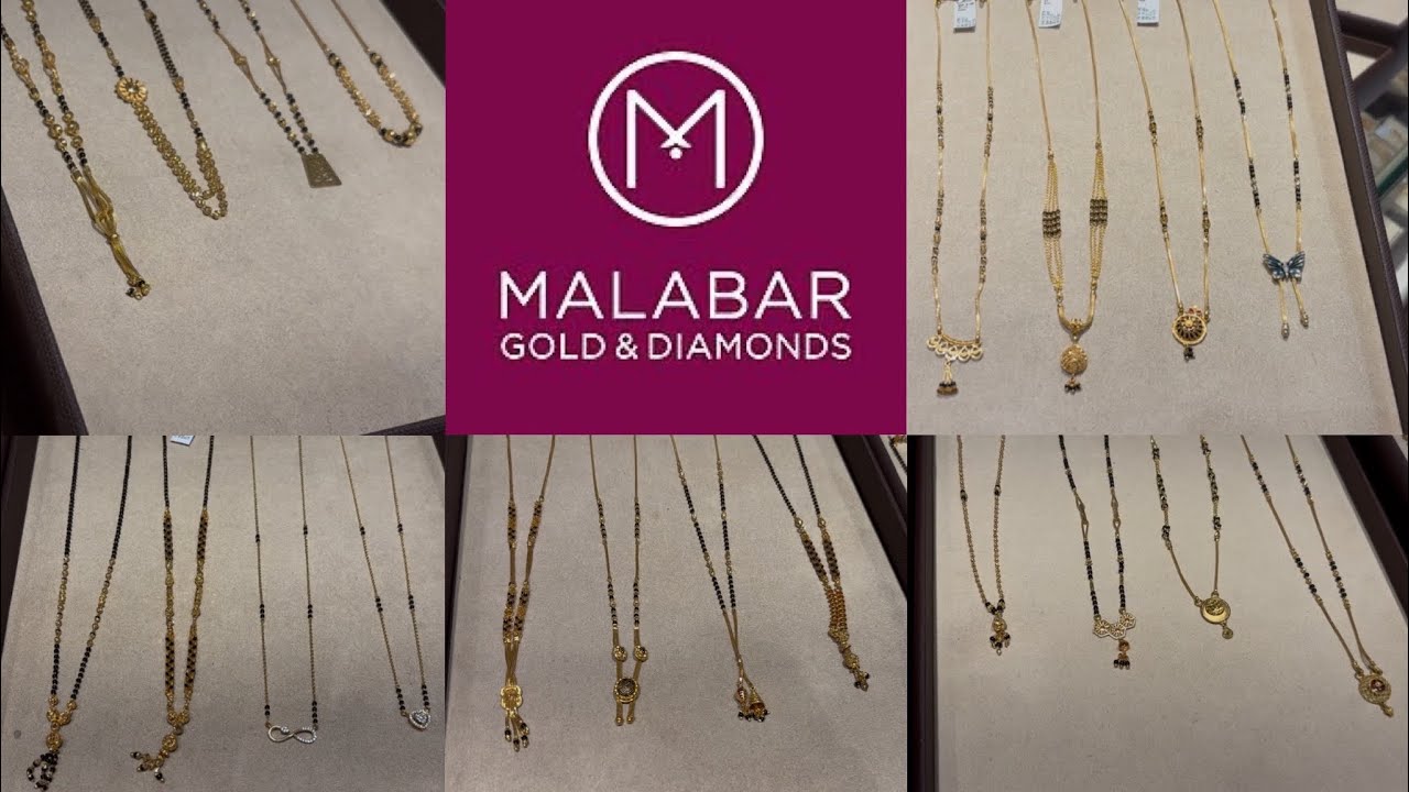 Malabar gold latest daily wear lightweight trendy modern designs gold chain mangalsutra designs
