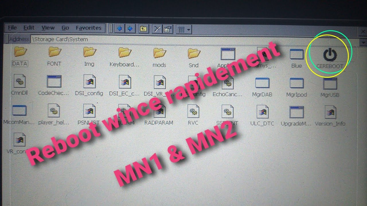 Rebooter wince rapidement sur Medianav sans attendre