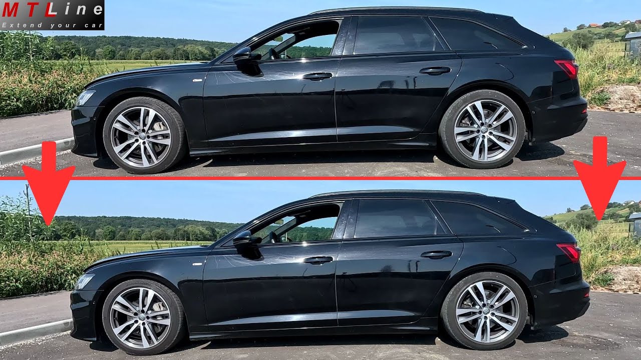 Audi A6, MY2020 &ndash; air suspension lowering &ndash; nižanje zračnega vzmetenja
