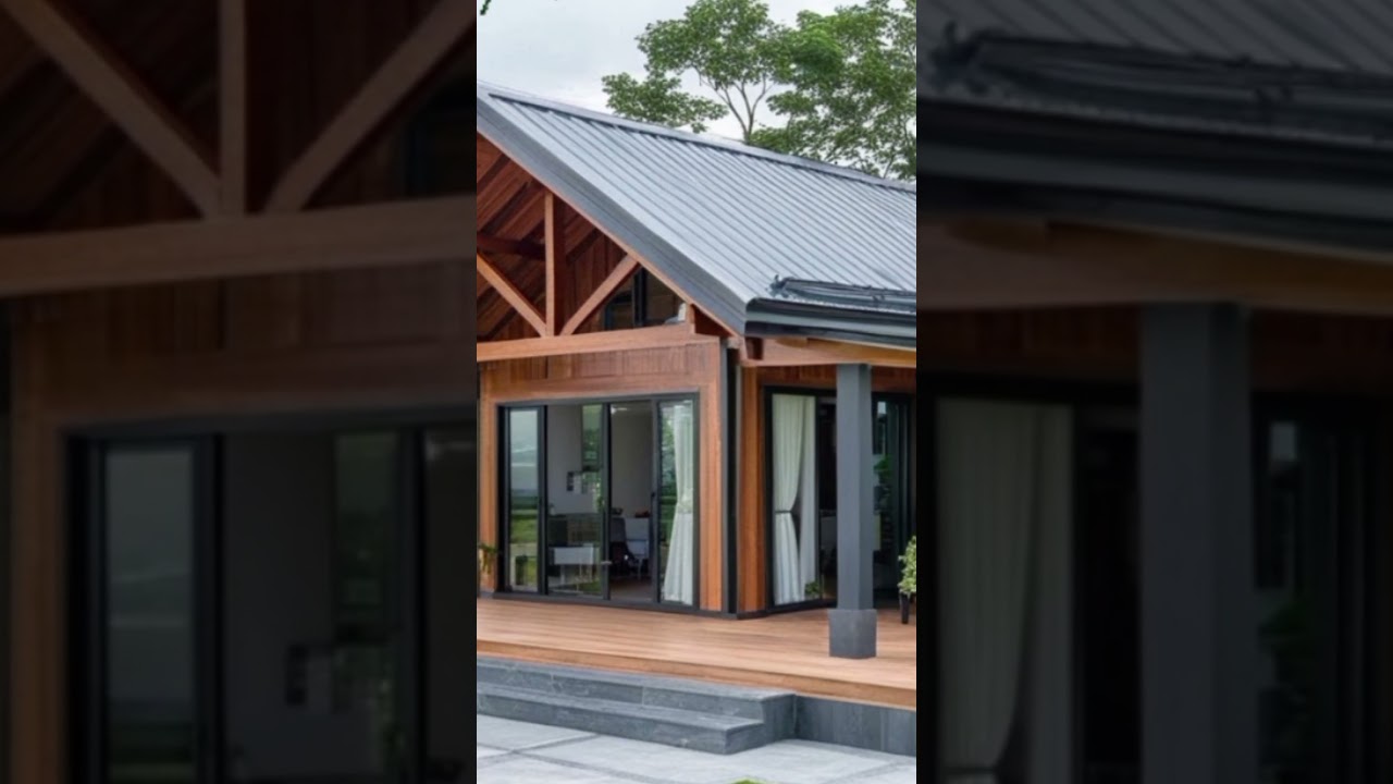 Inspirasi rumah kayu khas Sunda modern tapi unik #motivation #nature #shortsvideo #home