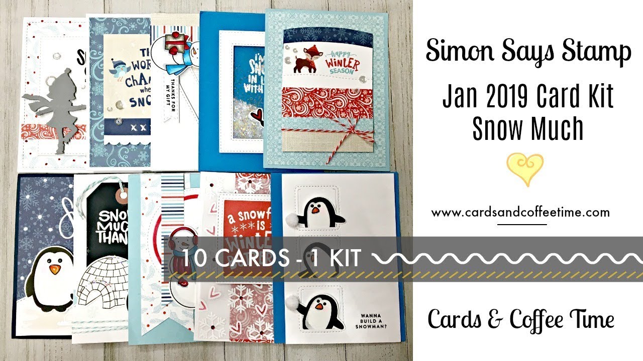10 Cards - 1 Kit / Simon Says Stamp / Jan 2019 Card Kit