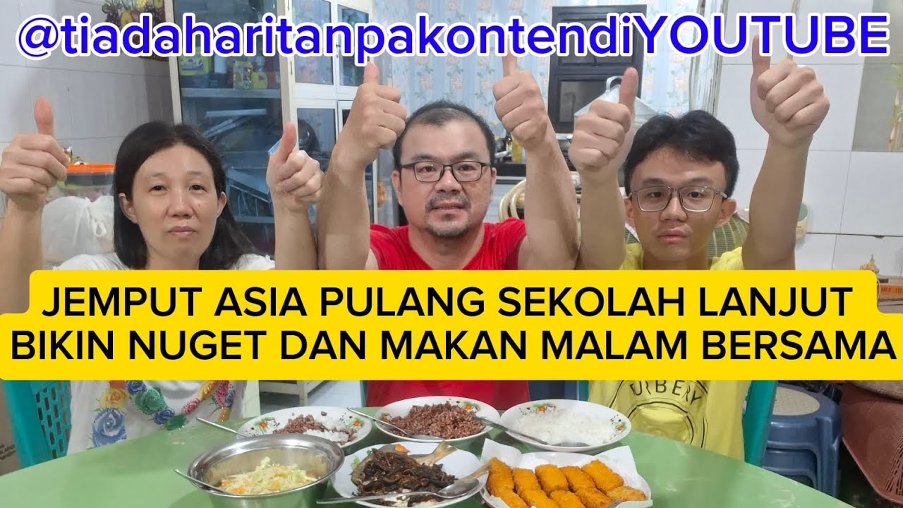 JEMPUT ASIA PULANG SEKOLAH LANJUT BIKIN NUGET DAN MAKAN MALAM BERSAMA#fyp#video#viral#nugget