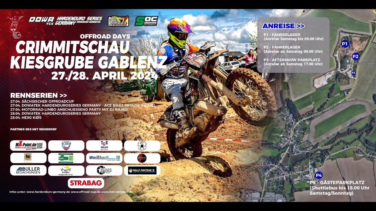 SOC Crimmitschau 2024 Sächsischer Offroad Cup 3h Enduro Start + erste Runde HET Reinsdorf