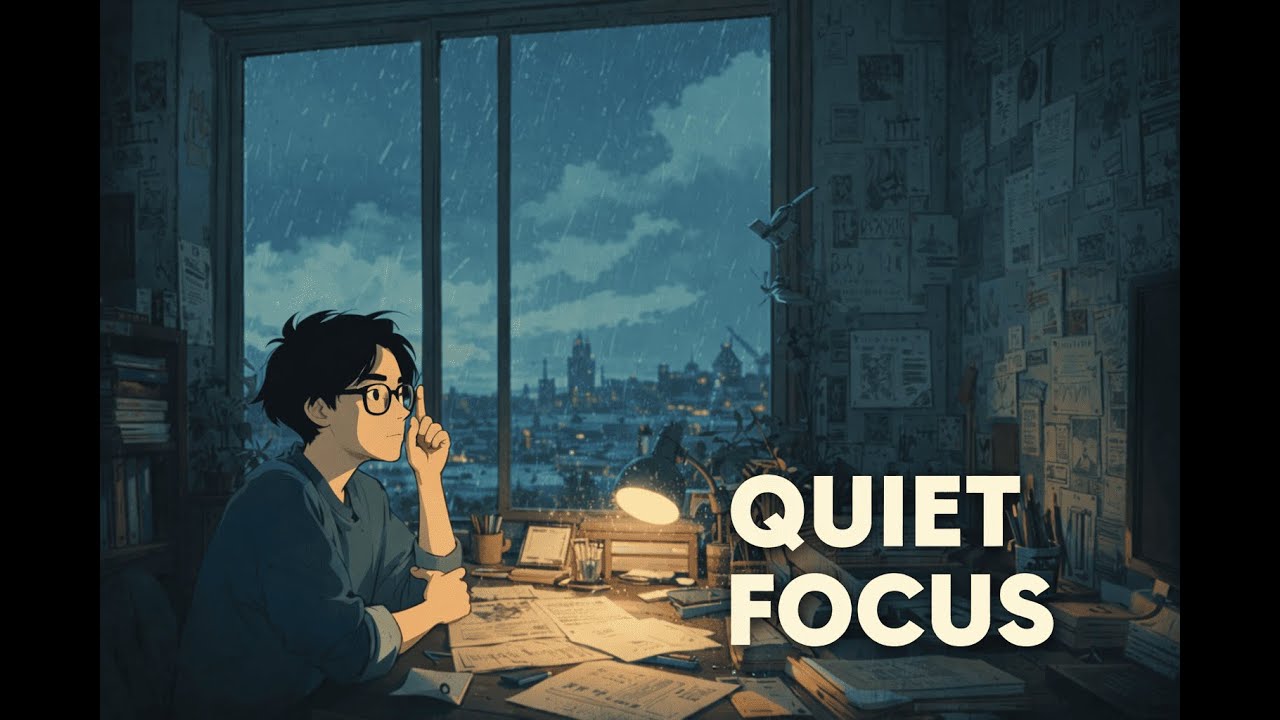 Quiet Night Rain for Focus ☔ Indoor Window Rain (No Music, No Talking)