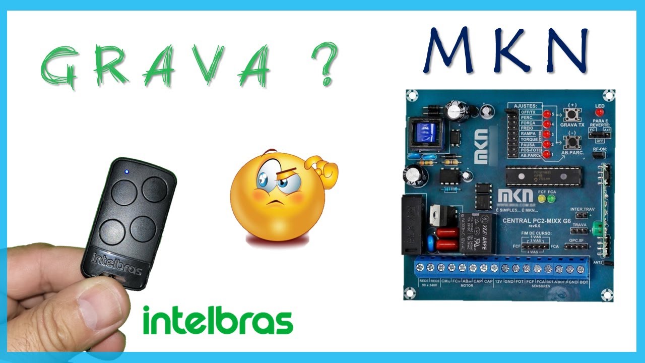 Como Codificar Cadastrar Controle Intelbras Placa De Comando MKN  Controle Remoto 433 Intelbrás ep04
