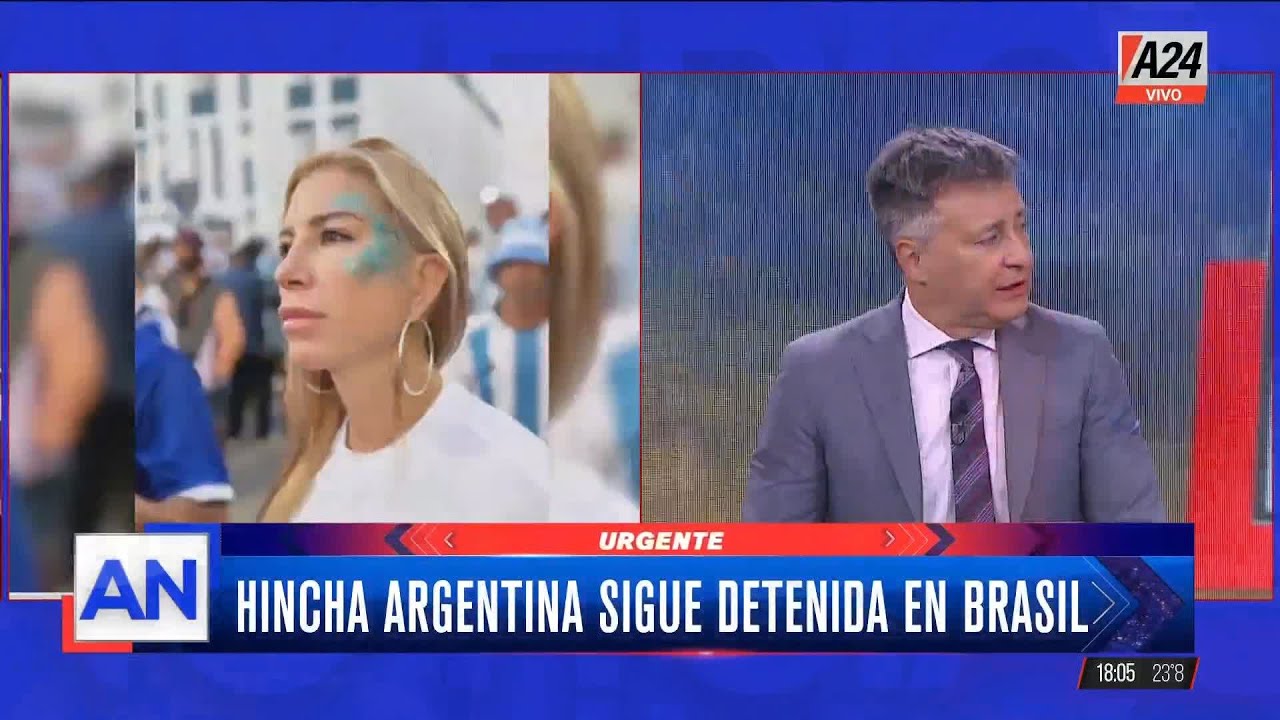 🔴 Hincha argentina sigue detenida en Brasil