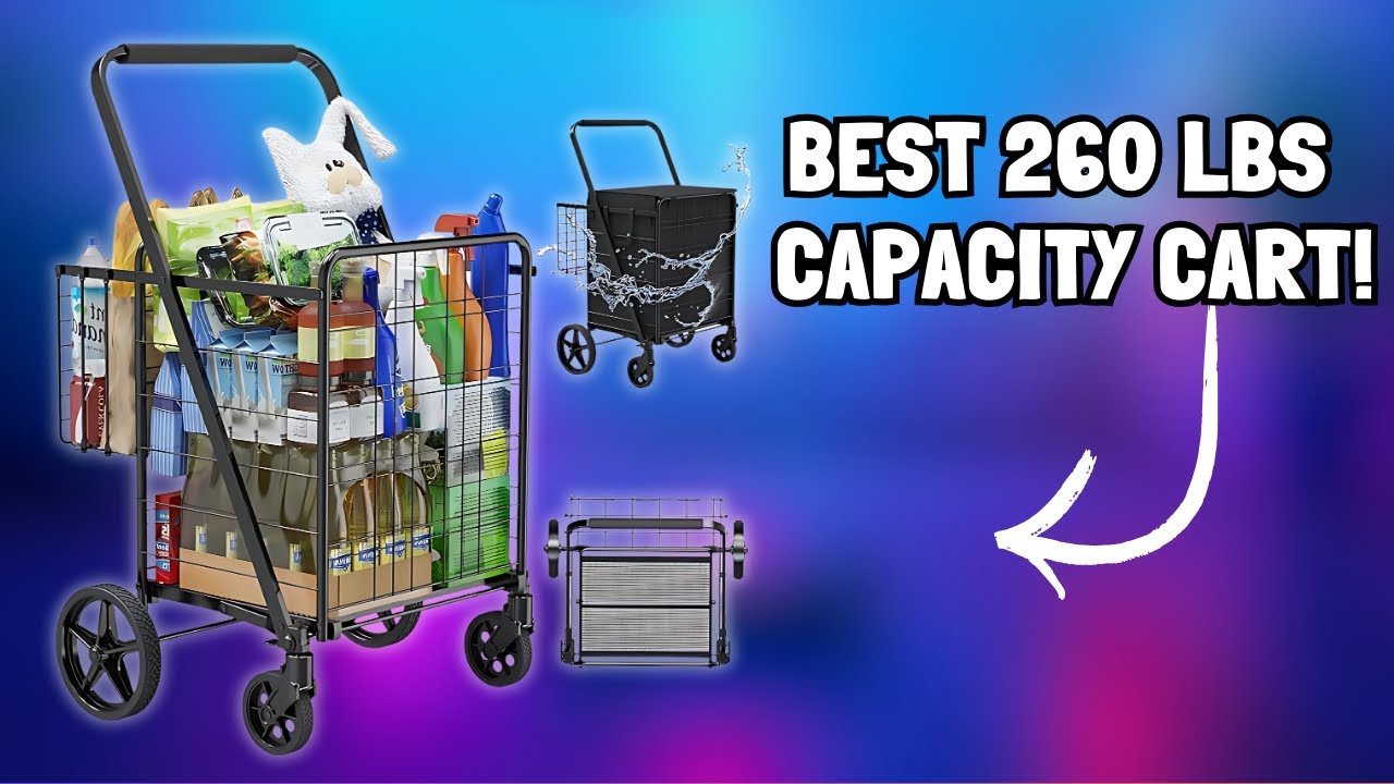 Heavy-Duty Shopping Cart with Removable Waterproof Bag | Full Demo & Review