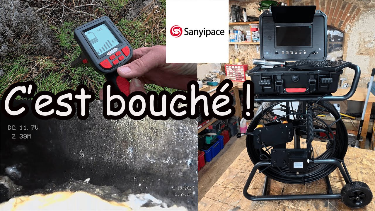 Tuyau d'évacuation bouché, visualiser, localiser pour intervenir : caméra d'inspection Sanyipace !