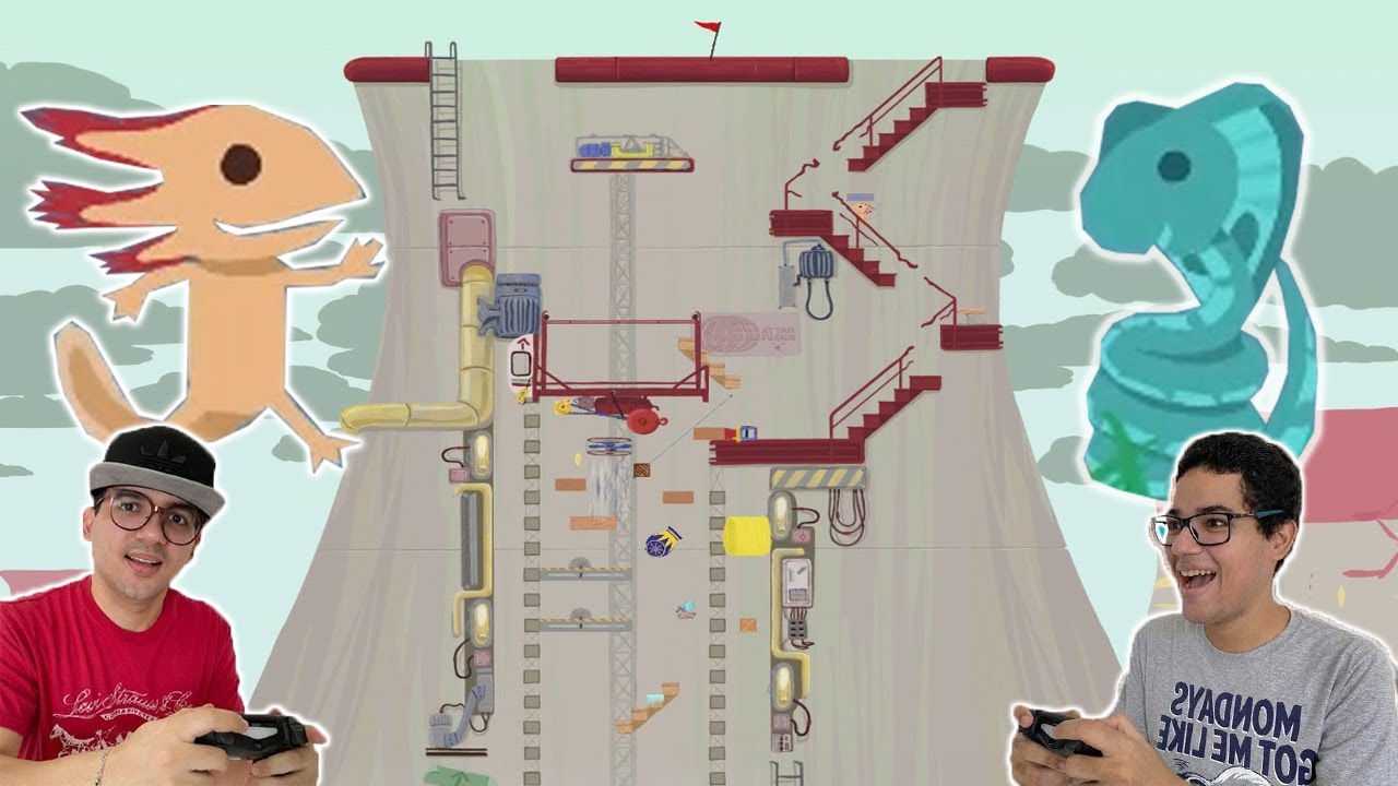 CAMALEÃO DE FOGO VS COBRA DE GELO NO ULTIMATE CHICKEN HORSE!!!