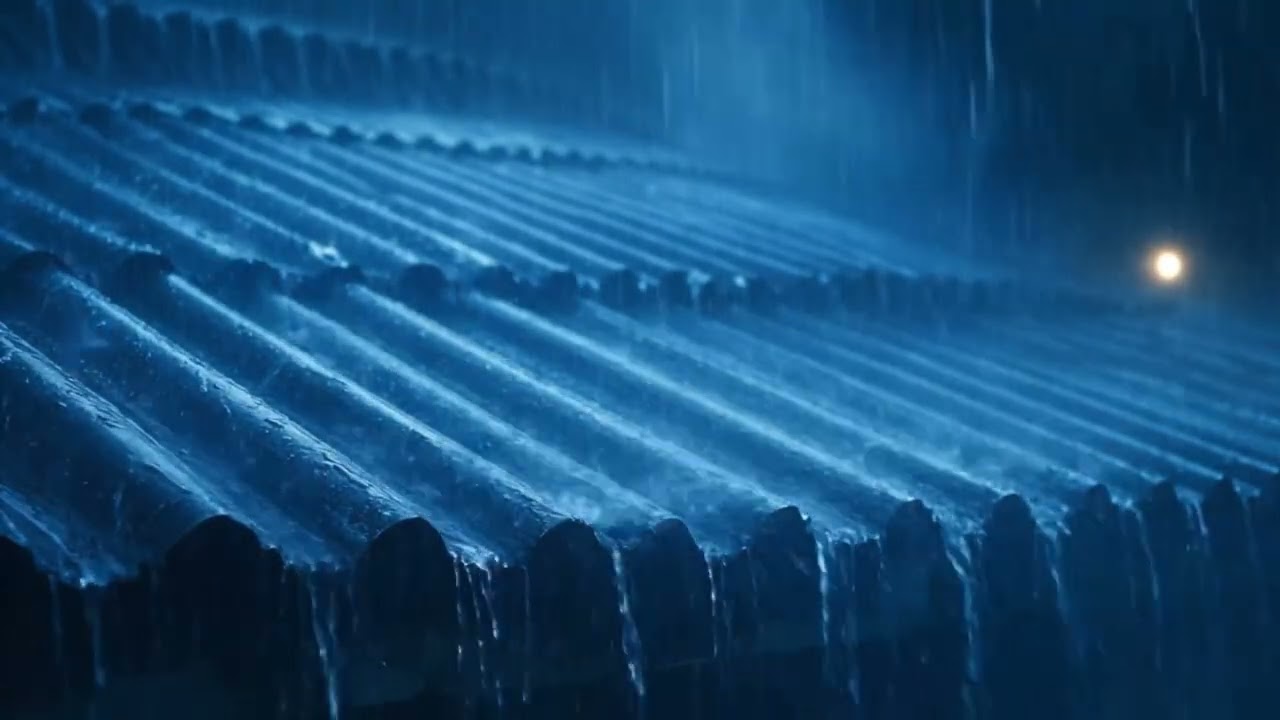 Night Rain Surrounding a Forest Shelter FOR SLEEP