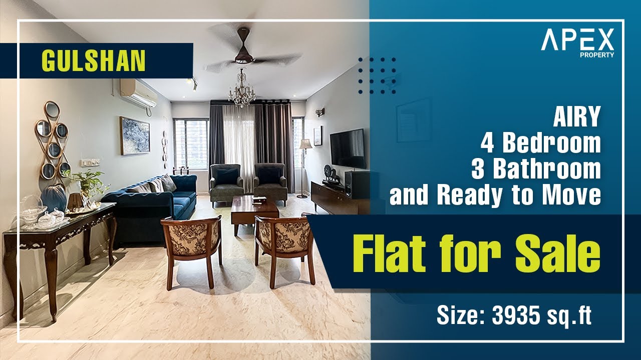 Gorgeous 3935 Sqft Beautiful Apartment Sale In Gulshan || 4beds 3baths || Apex Property.