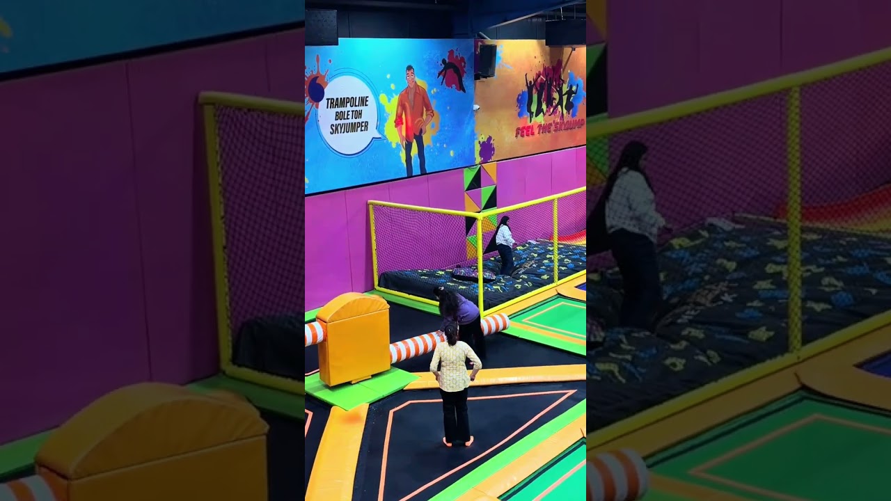 Enjoying at @skyjumper Trampoline with sisters and kids🎯🥰