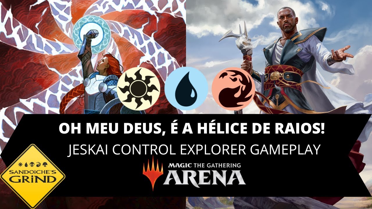 OH MEU DEUS, É A HÉLICE DE RAIOS! Jeskai Control Explorer Gameplay (Magic Arena, Deck de Apoiador)
