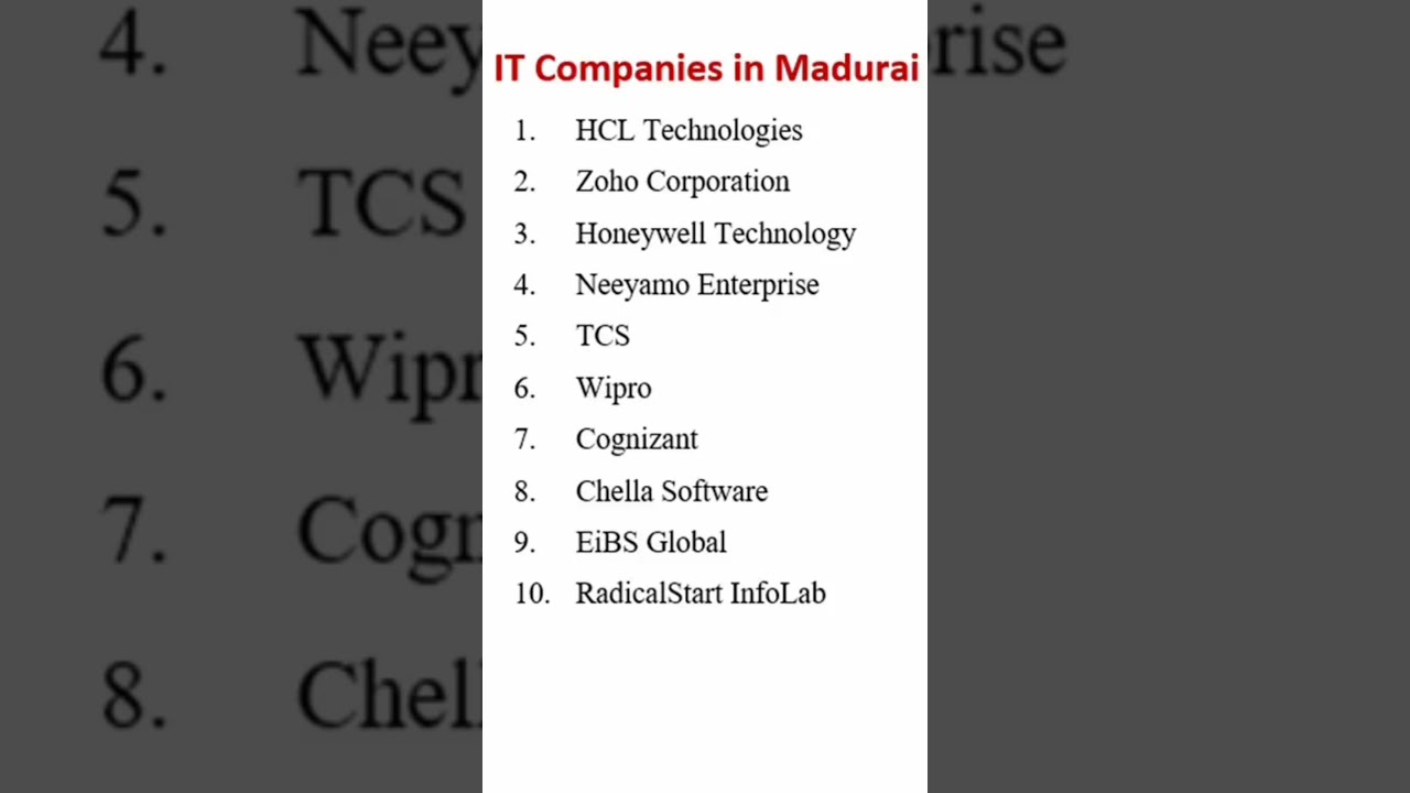 Best IT Companies In Madurai | Software Company In Madurai #madurai #softwarecompany