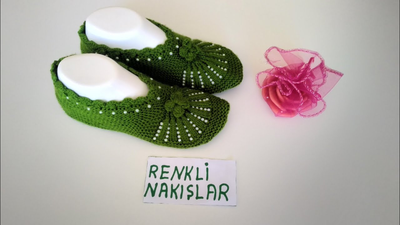İki Şiş Dikişsiz Boncuklu Patik Modeli ❤️/Çeyizlik Patik Modeli ❤️
