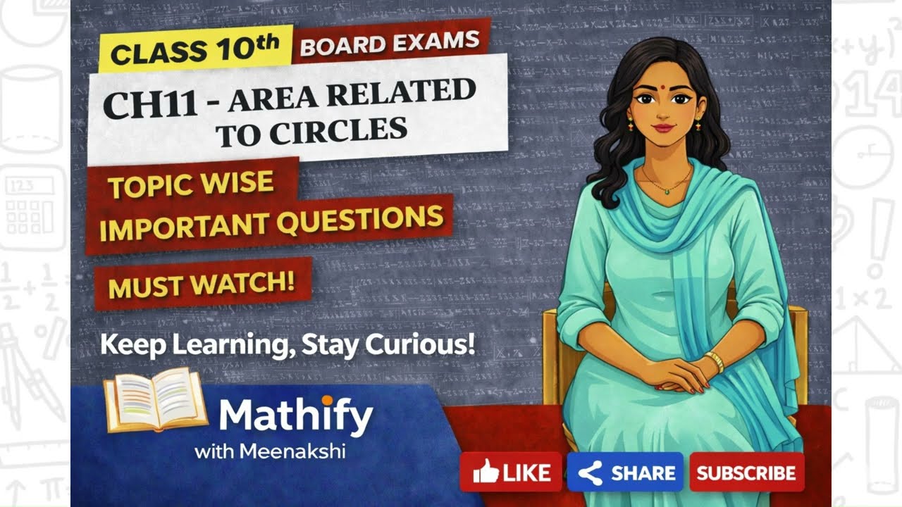 Class10th Detailed video of most important topics of Chapter 11: Area related to Circles