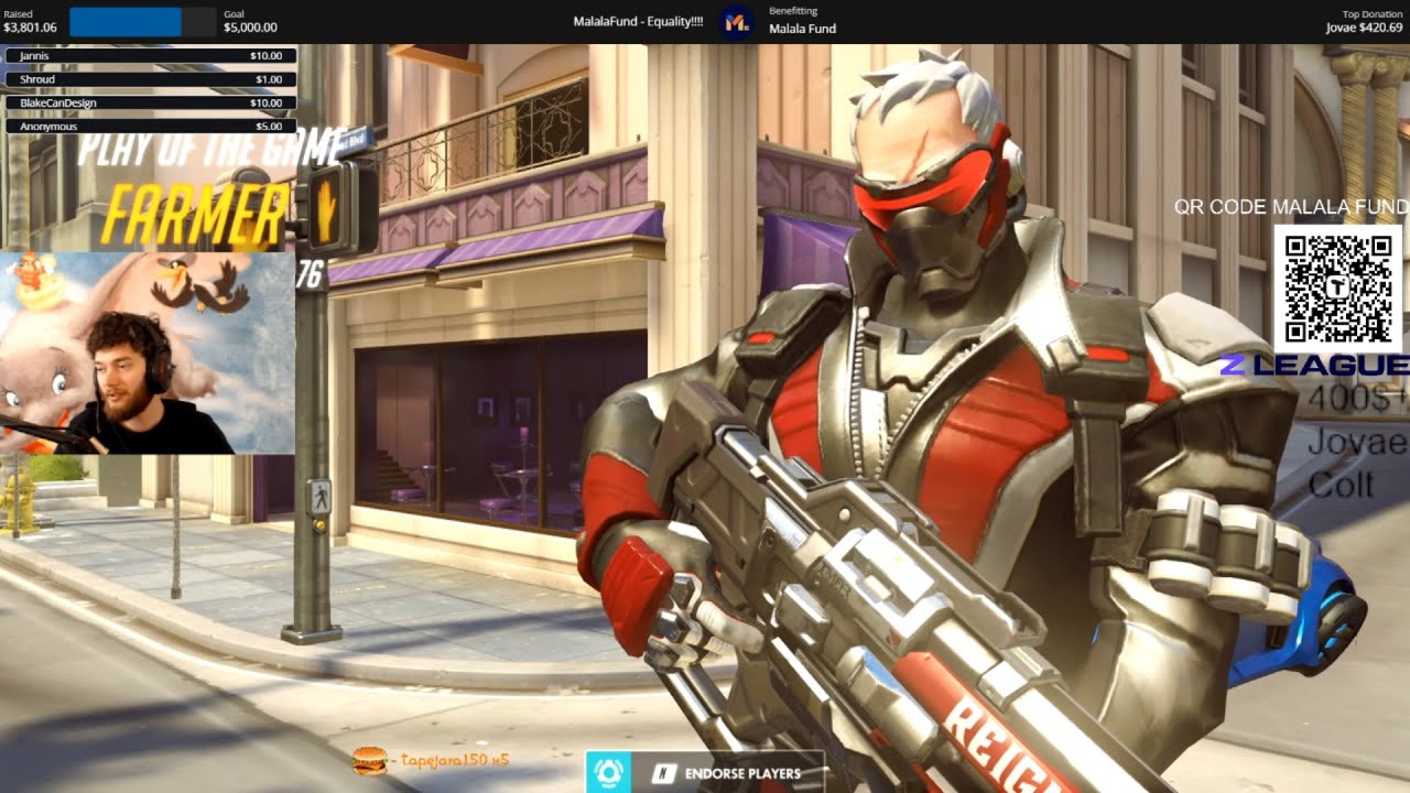 Overwatch Human Aimbot Dafran Road To Rank 1 Spot As Soldier 76 -POTG-