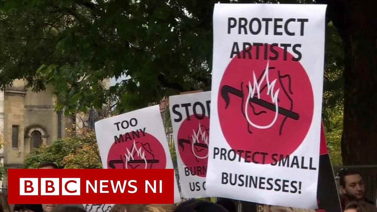 Belfast Cathedral Quarter artists protest for more affordable workspaces